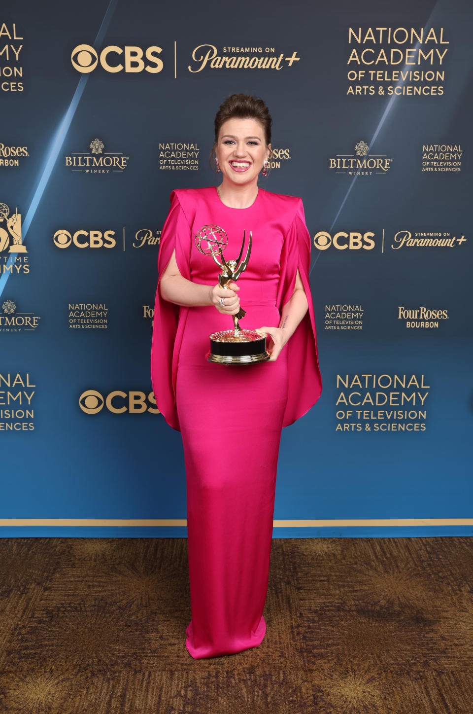 Kelly Clarkson wins the Emmy for Daytime Talk Series for 