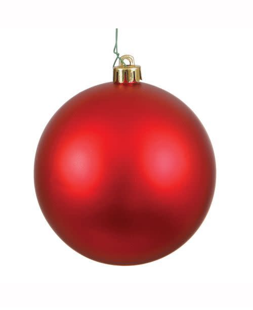 Red Matte Ball Christmas Ornament