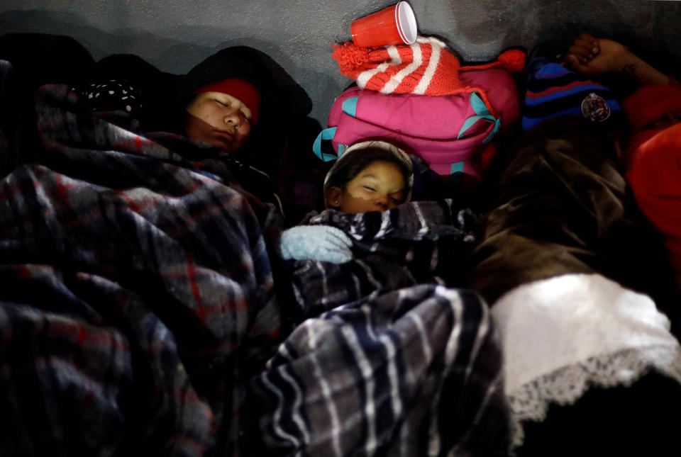 Sleeping&nbsp;near the San Ysidro checkpoint.