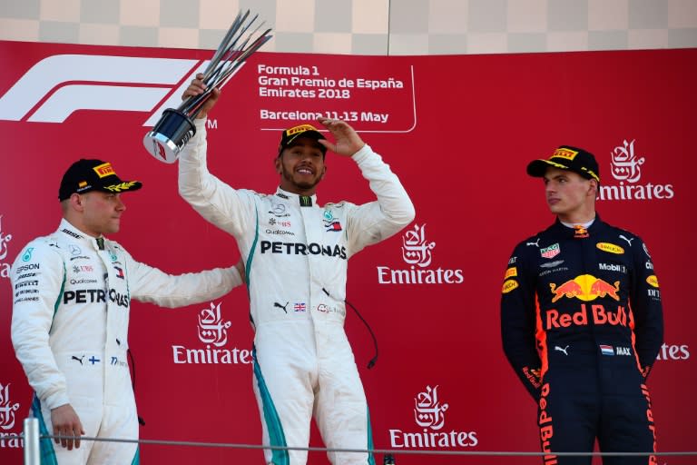 Lewis Hamilton, celebrating success in Spain last time out, seeks third straight win in Monaco on Sunday