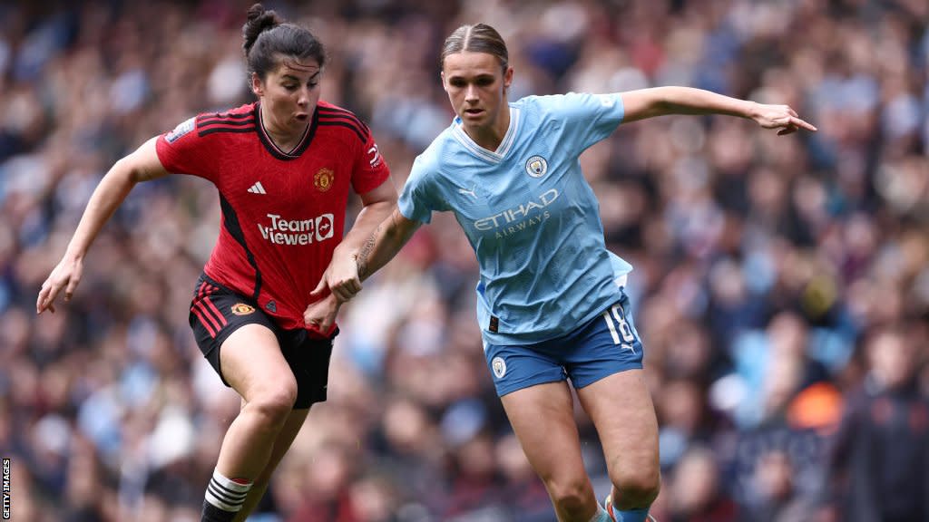 Kerstin Casparij in action at the Etihad