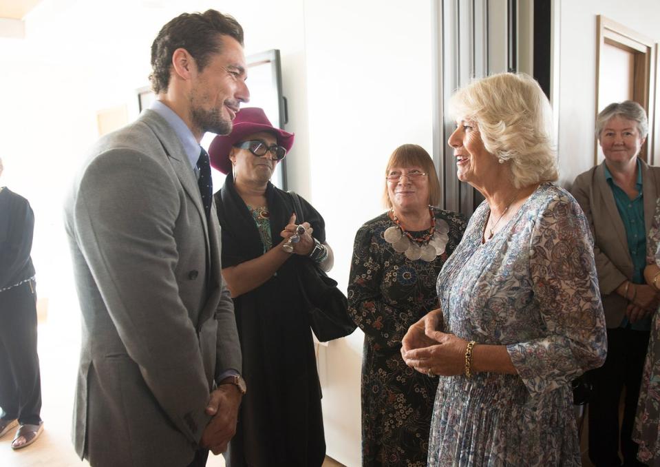 Alexander (second right) meeting the Queen Consort in 2016 (Getty Images)