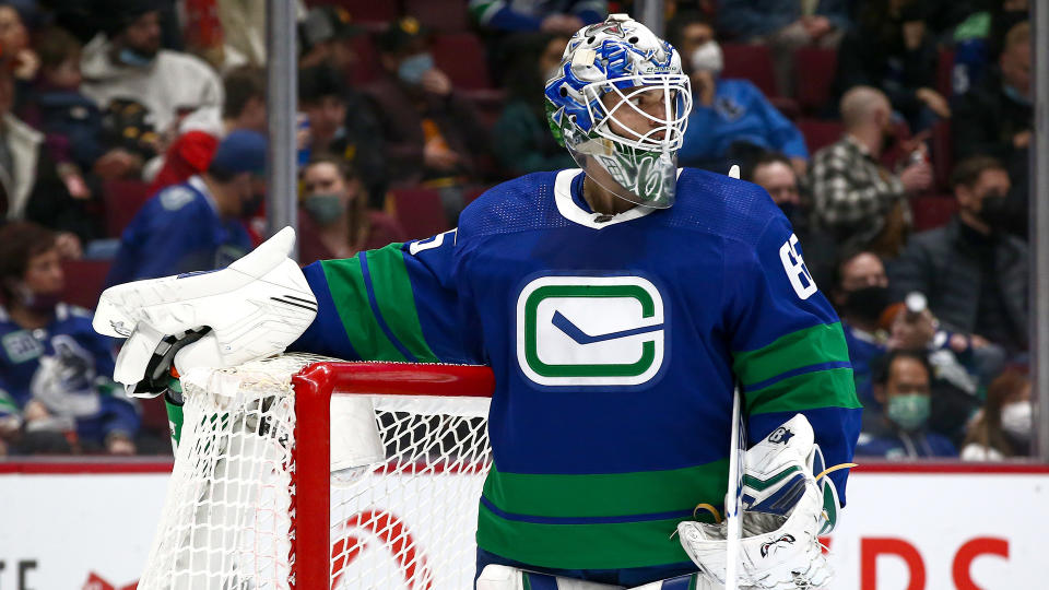 Vancouver Canucks goalie Michael DiPietro could benefit from a change of scenery. (Photo by Devin Manky/Icon Sportswire via Getty Images)