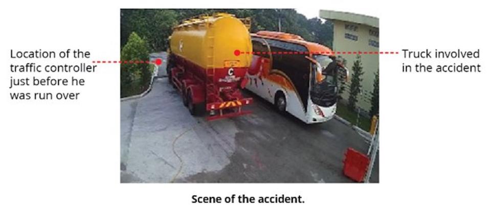 A traffic controller was killed at a workplace in Lim Chu Kang on 16 August 2022. (PHOTO: Workplace Health and Safety Council)