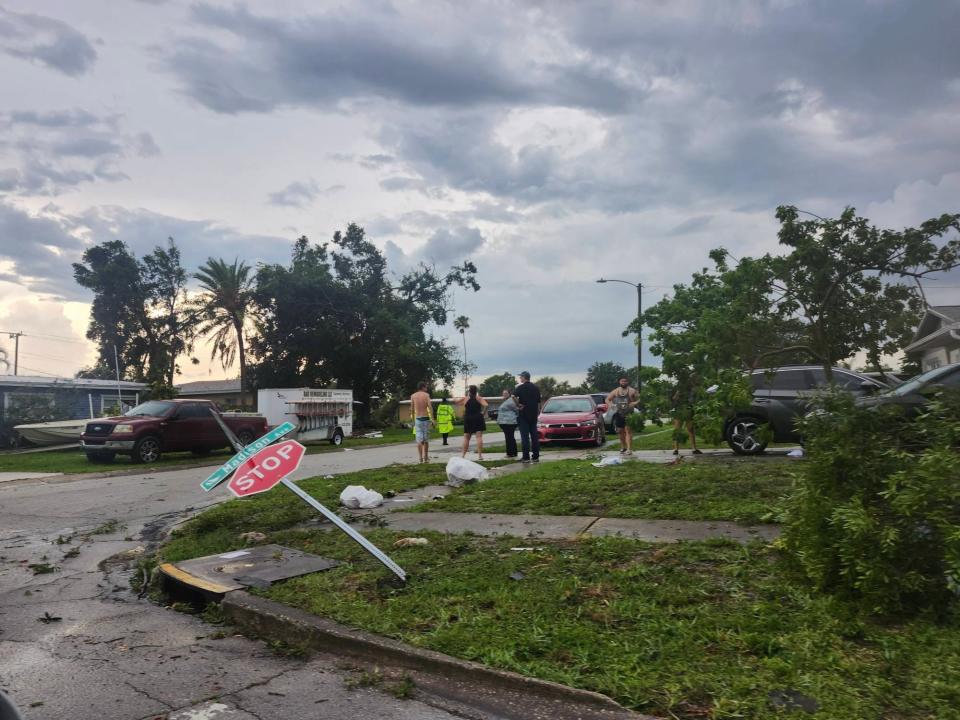 Weather officials confirmed a small tornado struck a Melbourne neighborhood Thursday.