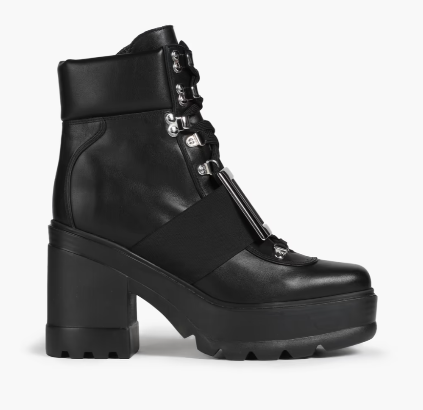 Roger Vivier Buckled padded leather platform ankle boots. (PHOTO: The Outnet)