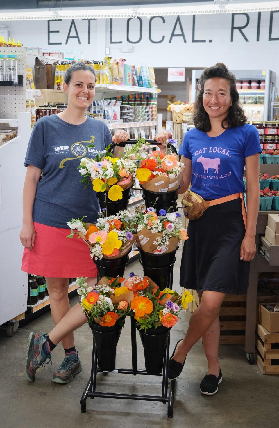 Jac Oliver and Mary Walsh, owners of Swamp Rabbit Cafe and Grocery in Greenville. 