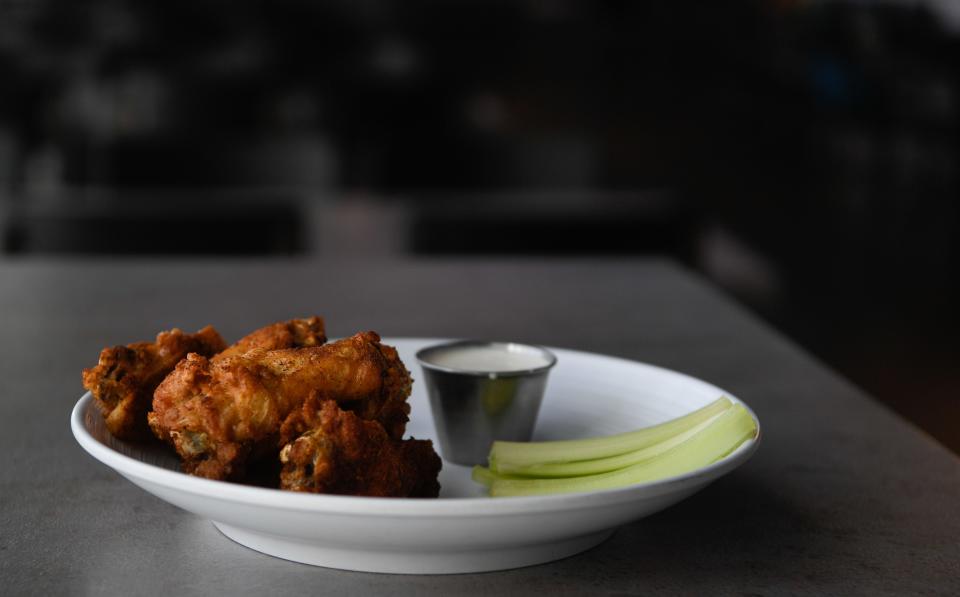 The Corner Pub smoked wings with in-house ranch will be one of the dishes to serve at Geodis Stadium in Nashville, Tenn., Wednesday, April 20, 2022. 
