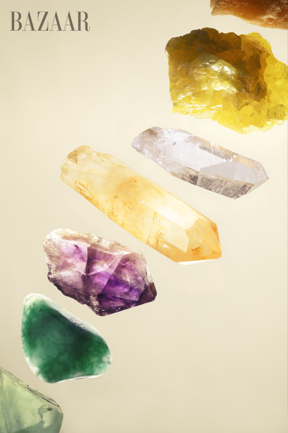 assorted healing crystals