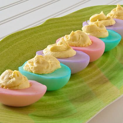 Colored Easter Deviled Eggs