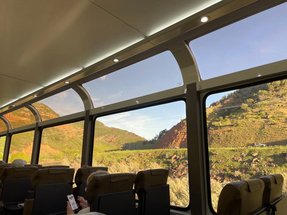 Views from the Rocky Mountaineer's ride from Colorado to Utah.