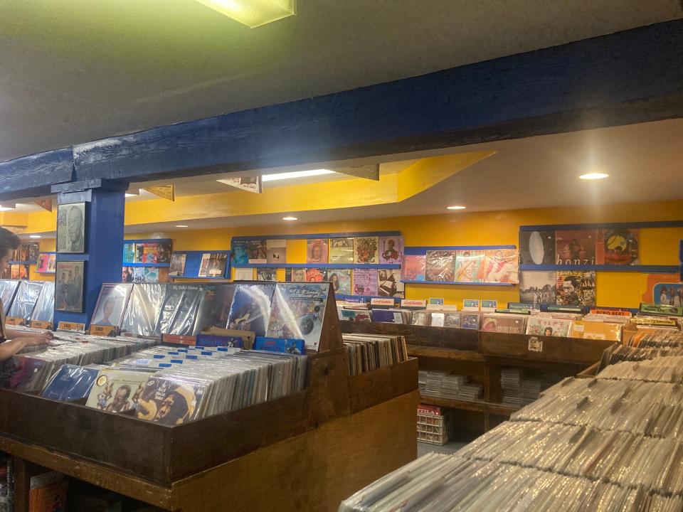 The basement of Shake It Records on Hamilton Avenue in Northside.