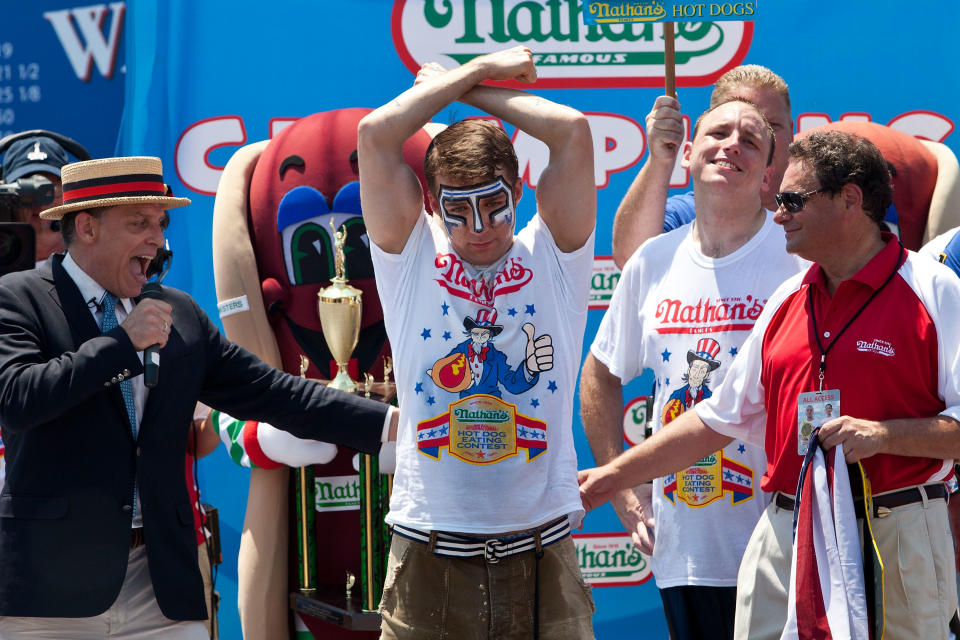 Competitors Vie For Ultimate Eating Prize At Nathan's Hot Dog Eating Contest