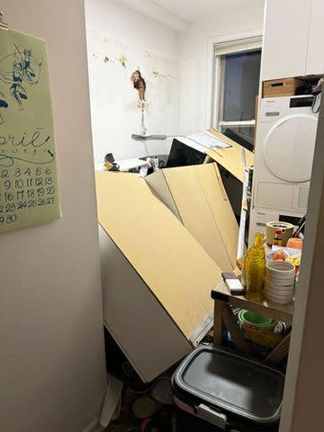 <p>Christine Covode</p> Christine Covode captures photo of kitchen collapse.