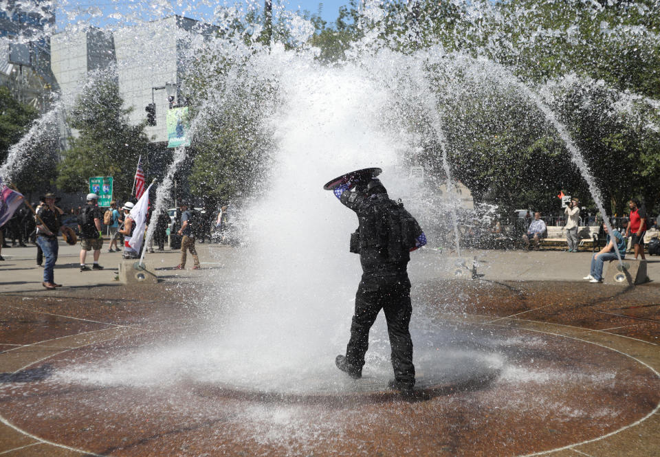 Right-wing Patriot Prayer rally in Portland, Ore.