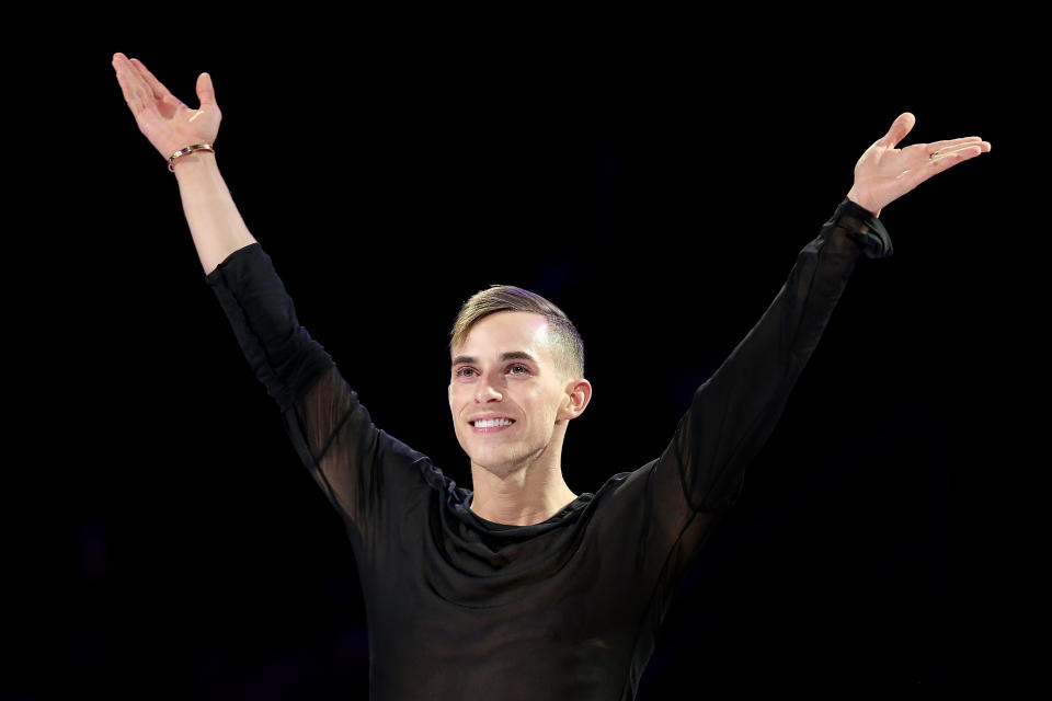 Adam Rippon of the U.S. is the first openly gay man to compete for the U.S. in the Winter Olympics. (Photo: Matthew Stockman via Getty Images)