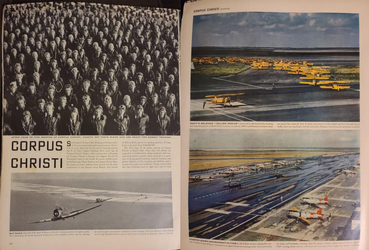 Two of the pages from the the four-page spread on Corpus Christi in the April 19, 1943, issue of Life magazine.