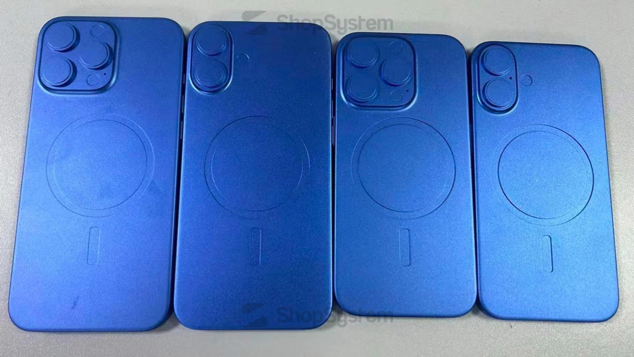  Alleged case molds of the iPhone 16. 