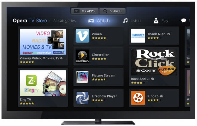 Opera and MediaTek smart TV app store