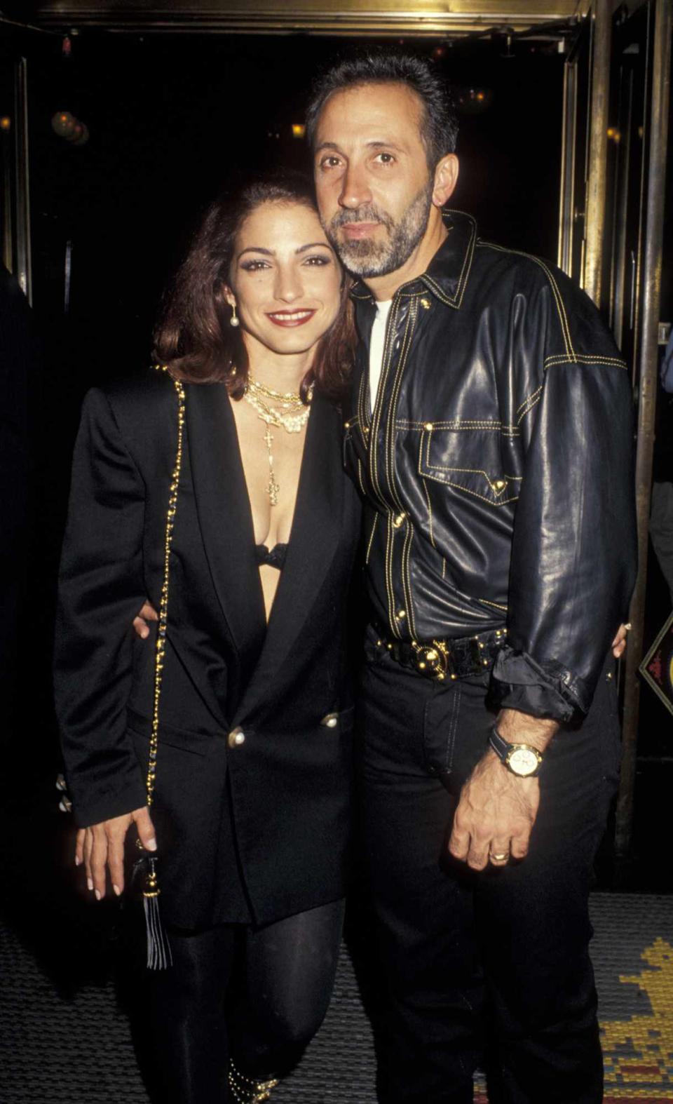 Gloria Estefan and husband Emilio Estefan attending 'Versace Hosts Rock N Rule Benefit' on September 14, 1992 at the Park Avenue Armory in New York City, New York