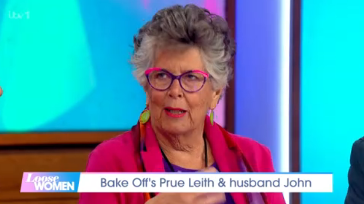 Prue Leith's husband is now joining her on TV. (ITV screengrab)