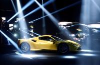 Ferrari F8 Spider is unveiled during a presentation of two new Ferrari models at an event at the company's headquarters in Maranello