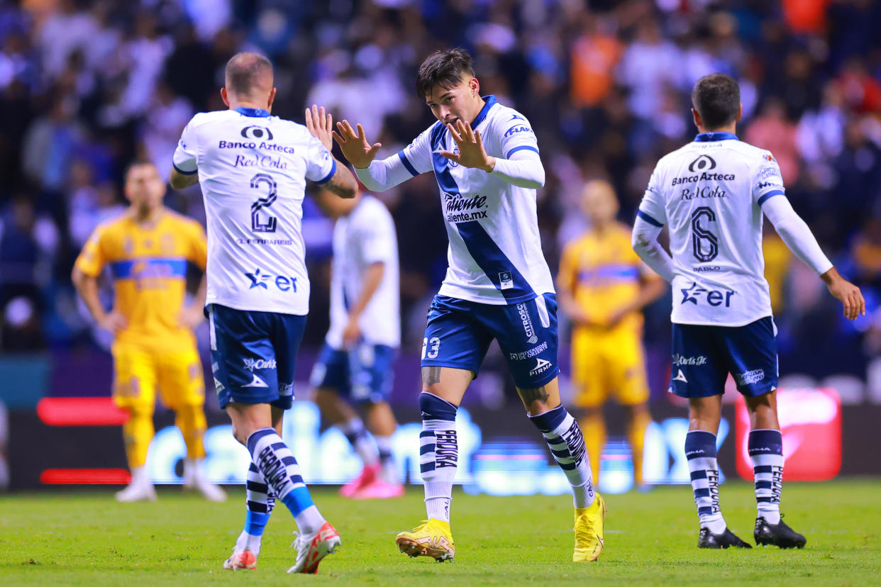 Puebla empató 2-2 con Tigres en la Ida de Cuartos de Final de Liga MX. (Héctor Vivas/Getty Images)
