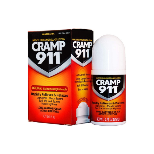 Cramp911 muscle relaxant cream against white background