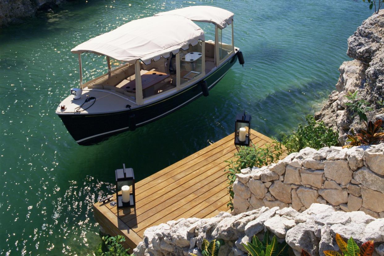 Rosewood Mayakoba resort boat