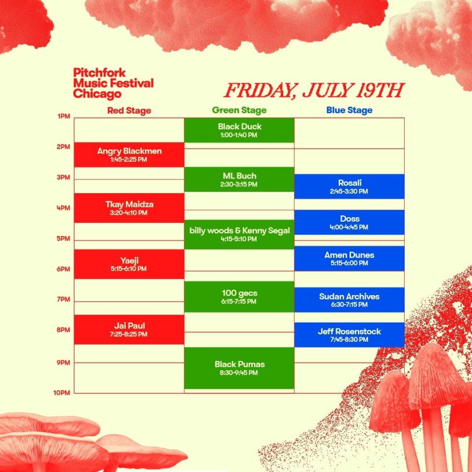 <h1 class="title">Pitchfork Music Festival 2024: Friday, July 19</h1>