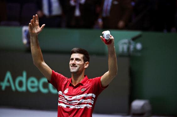 Novak Djokovic was all smiles (EPA)