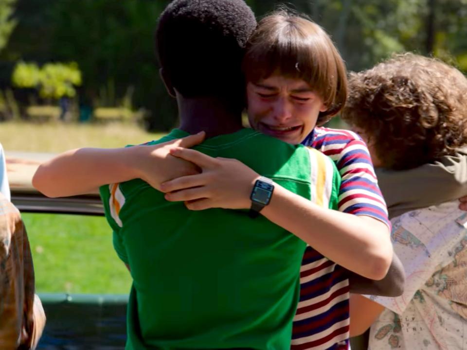 Will hugging Lucas crying Stranger Things 3 Finale 