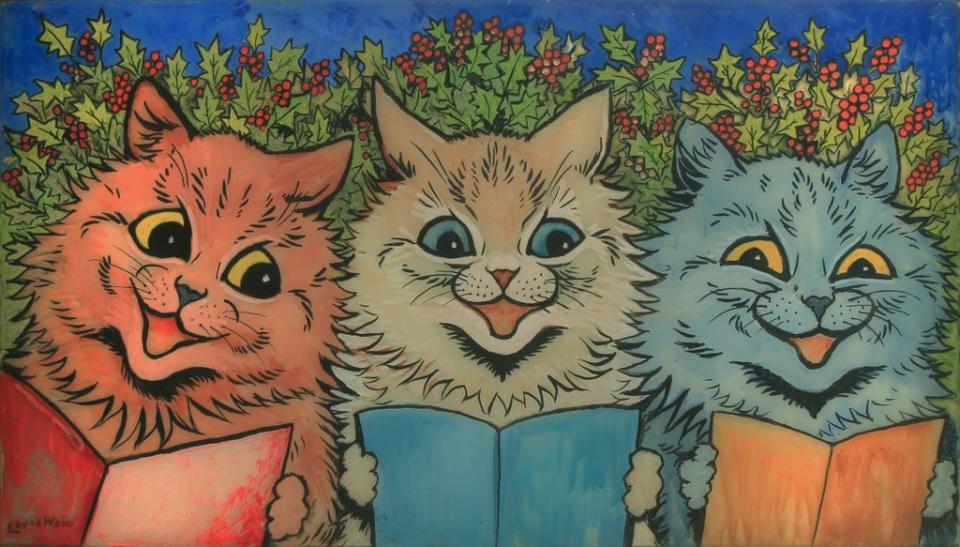 Carol Singing Cats by Louis Wain