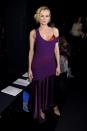 <p>Diane Kruger chose an asymmetrical purple gown. <i>[Photo: Getty]</i> </p>