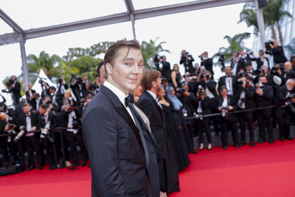 Jury member Paul Dano poses for photographers upon arrival at the opening ceremony and the premiere of the film 'Jeanne du Barry' at the 76th international film festival, Cannes, southern France, Tuesday, May 16, 2023. (Photo by Vianney Le Caer/Invision/AP)