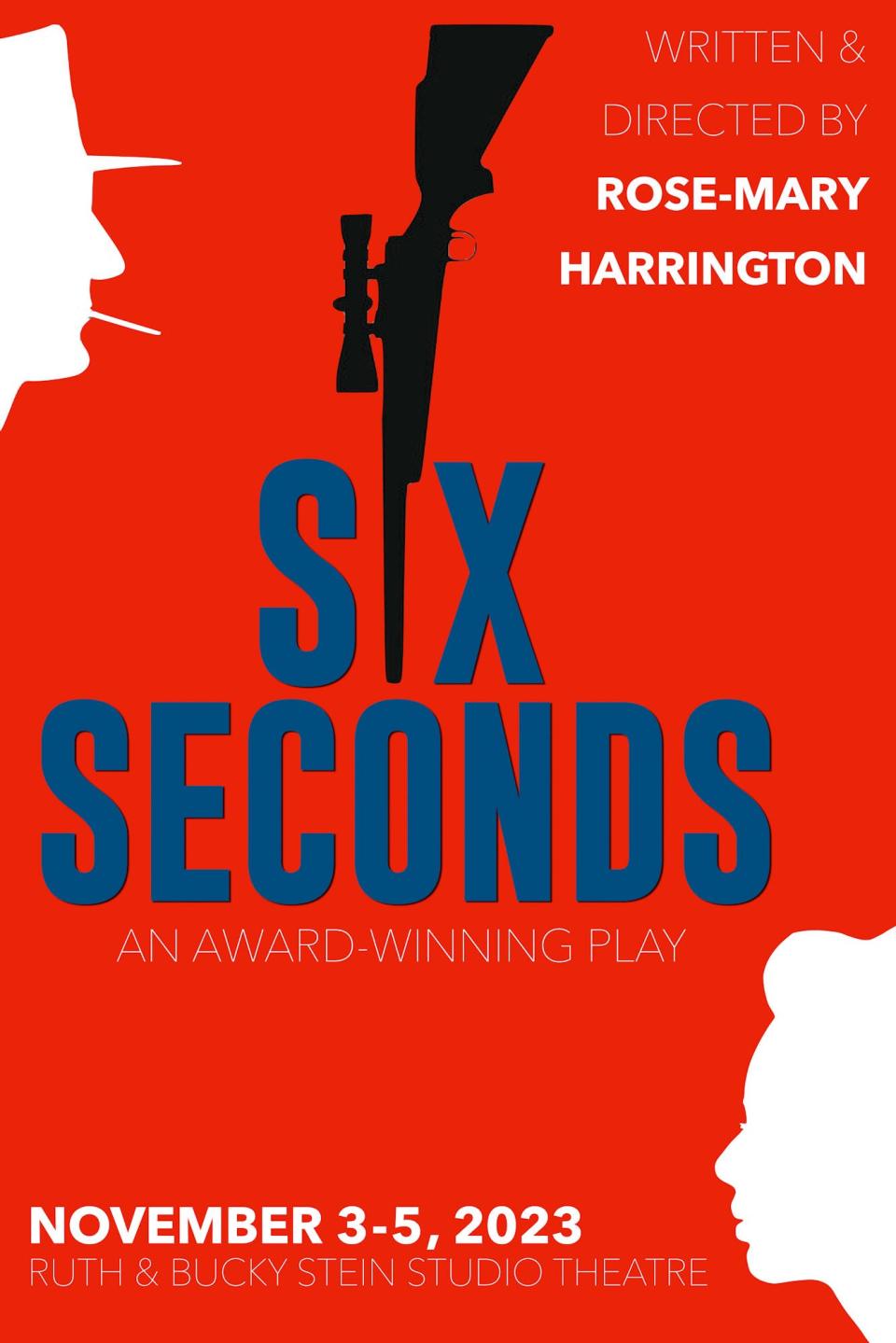 Poster for the play "Six Seconds," which runs Nov. 3-5 at Thalian Hall's studio theater.