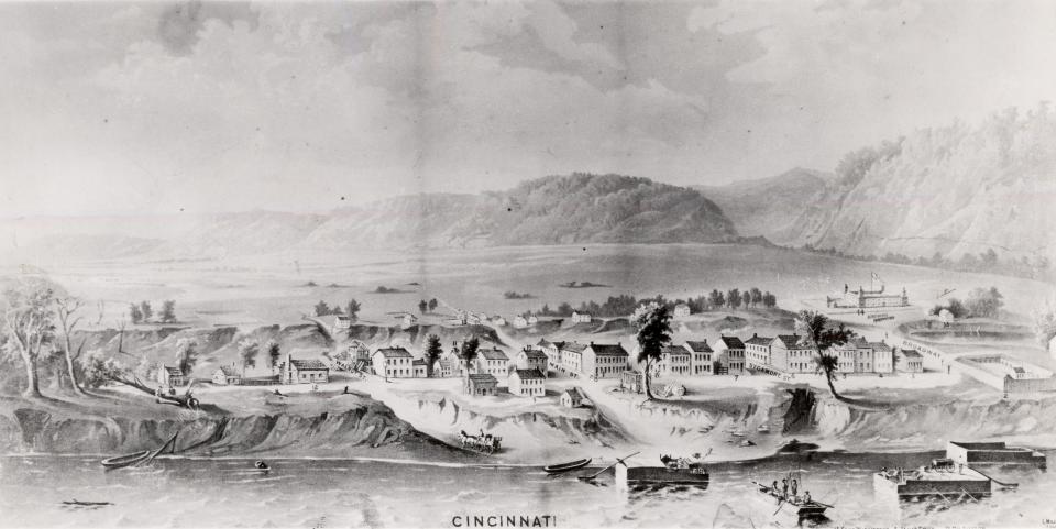 Cincinnati as it appeared in 1802, five years after Francis Baily’s visit.