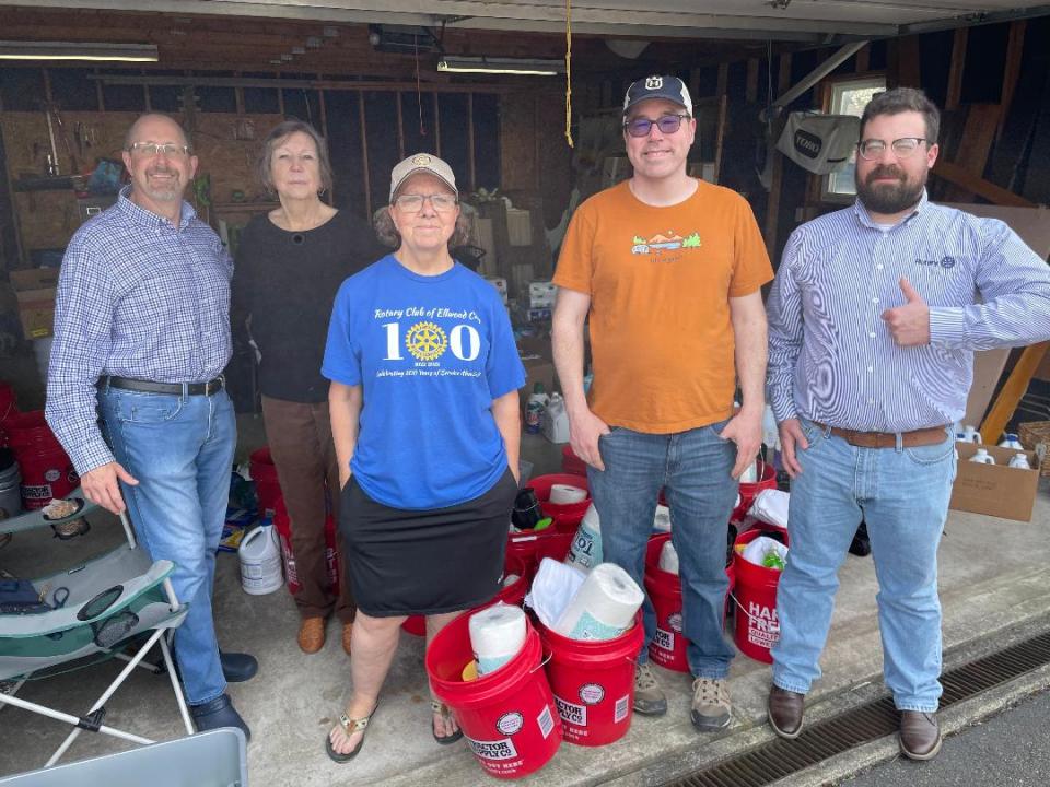 Members of the Ellwood City Rotary Club, left to right, Bruce Thalmann , Ann Mason, Carol Monk, Pete Shallot and Ian Spigler.