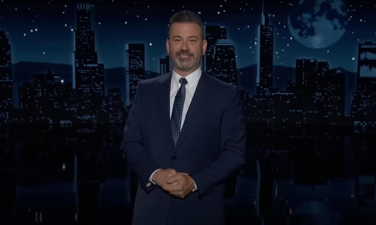 <span>Jimmy Kimmel on JD Vance: ‘He is a hollow shell of a human being.’</span><span>Photograph: Youtube</span>