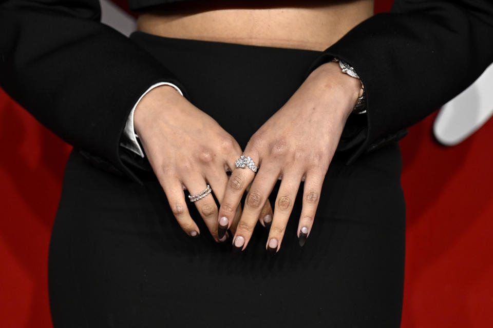 best celeb nails black french