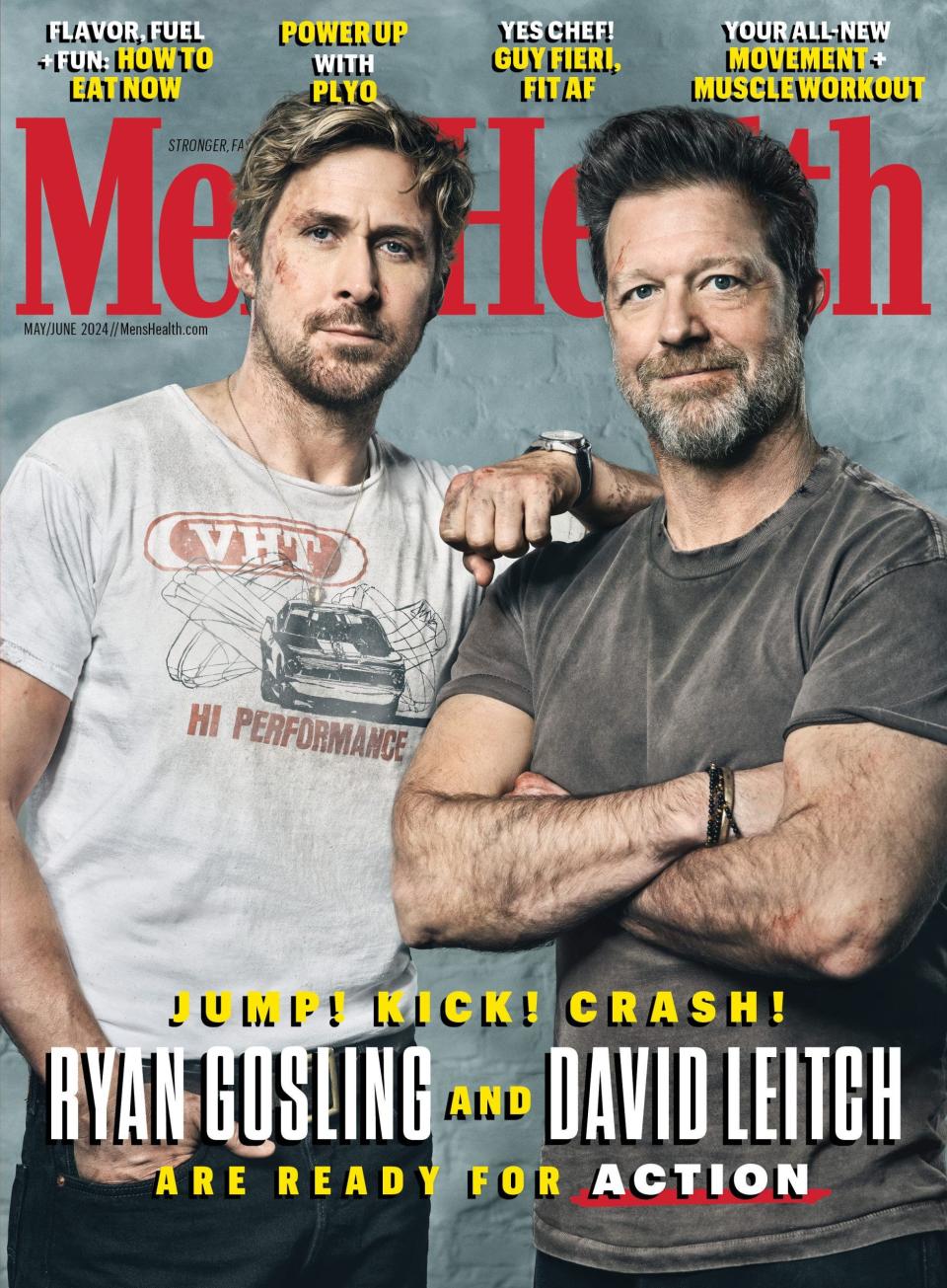 Ryan Gosling and David Leitch on the cover of Men's Health