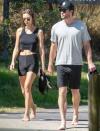 <p>Liam Hemsworth and girlfriend Gabriella Brooks enjoy a hike to the Byron Bay lighthouse on Monday in Australia. </p>