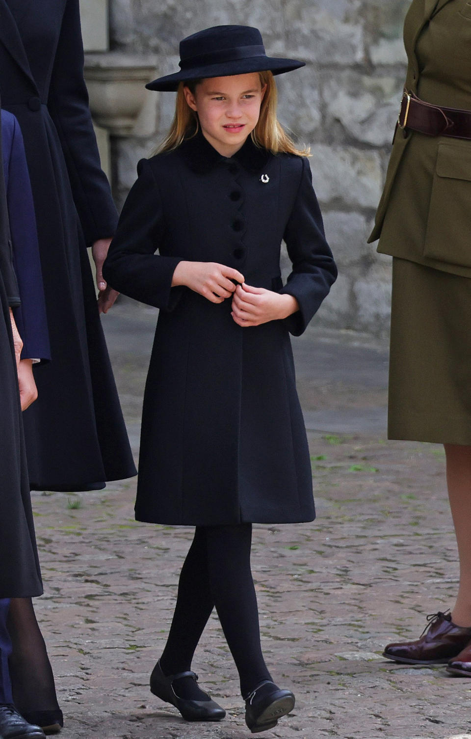 Princess Charlotte leaving Westminster Abbey, the site of Queen Elizabeth's funeral (Chris Jackson / Getty Images)