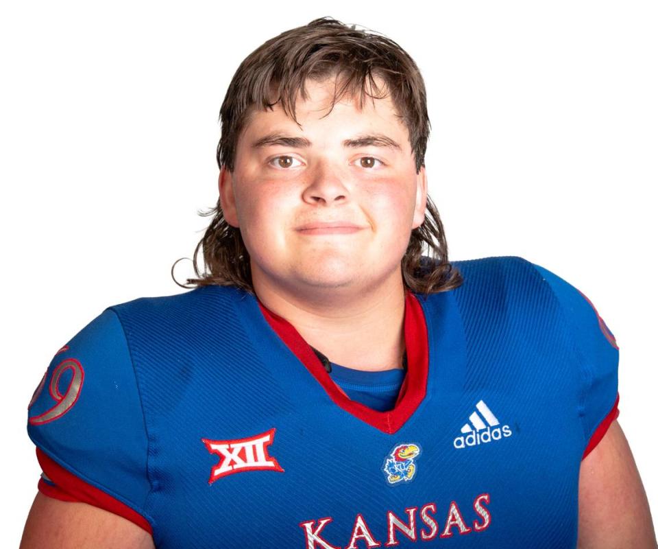 Kansas football offensive lineman Joe Krause was arrested Monday, July 24, 2023, according to the Douglas County Sheriff’s Office booking logs.
