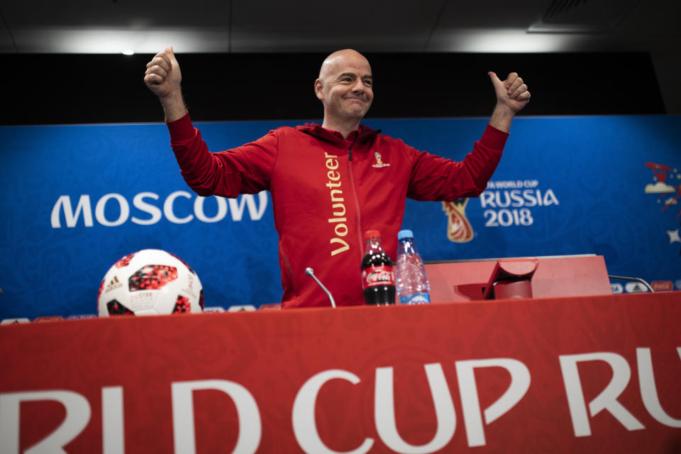 Controversial call: FIFA President Gianni Infantino confirmed a winter World Cup is next