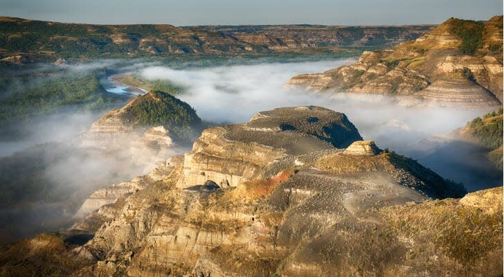 LIttle MIssouri River flowing through North Dakota