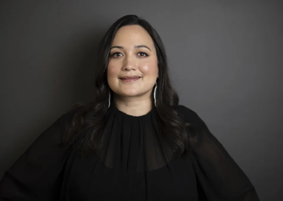 Lily Gladstone poses for a portrait to promote the film "Fancy Dance" on Sunday, June 16, 2024, in New York. (Photo by Matt Licari/Invision/AP)