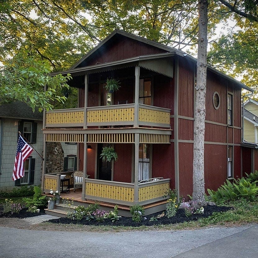 The exterior of Bradley Huber's Silver Lake cottage after a major overhaul.