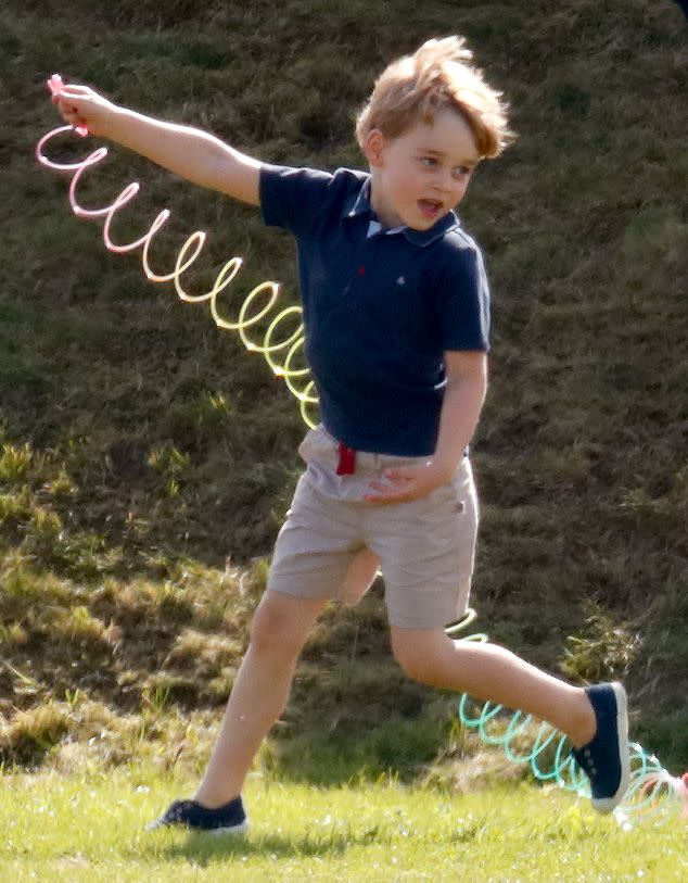 <p>Prince George <a href="https://www.townandcountrymag.com/society/tradition/g21252656/prince-george-princess-charlotte-polo-match-photos/" rel="nofollow noopener" target="_blank" data-ylk="slk:had a blast playing with his sister;elm:context_link;itc:0;sec:content-canvas" class="link ">had a blast playing with his sister</a> and cousins on the sidelines of the polo match.</p>