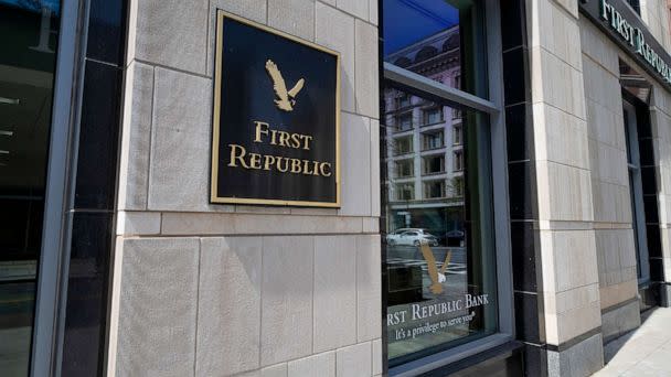 PHOTO: A branch of the First Republic Bank is shown in Boston, on April 28, 2023. (Rick Friedman/Polaris)
